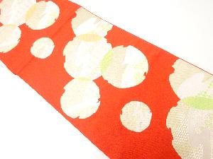 リサイクル　抽象模様織出し名古屋帯